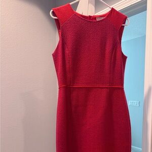 Banana Republic Vibrant Red / Magenta Chevron Dress